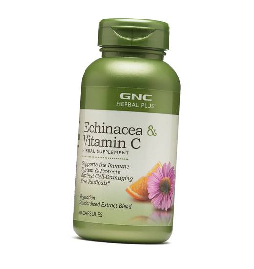 

Эхинацея, Echinacea Plus C, GNC 60капс (71120009)