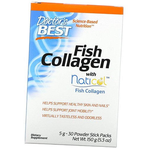 

Рыбный Коллаген, Fish Collagen, Doctor's Best 30пакетов (68327007)