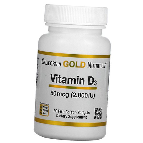 

Витамин Д3, Vitamin D3 2000, California Gold Nutrition 360гелкапс (36427010)