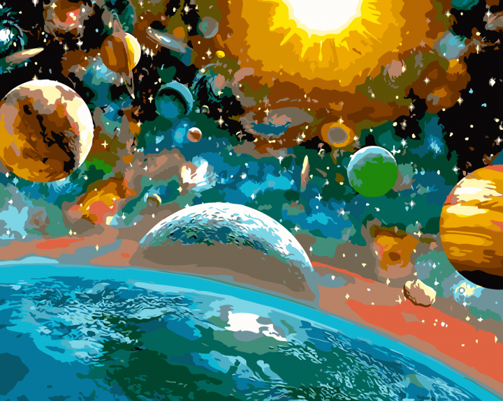 

Картина по номерам "Красота вселенной" ArtStory в подарочной коробке 50x40см AS0104