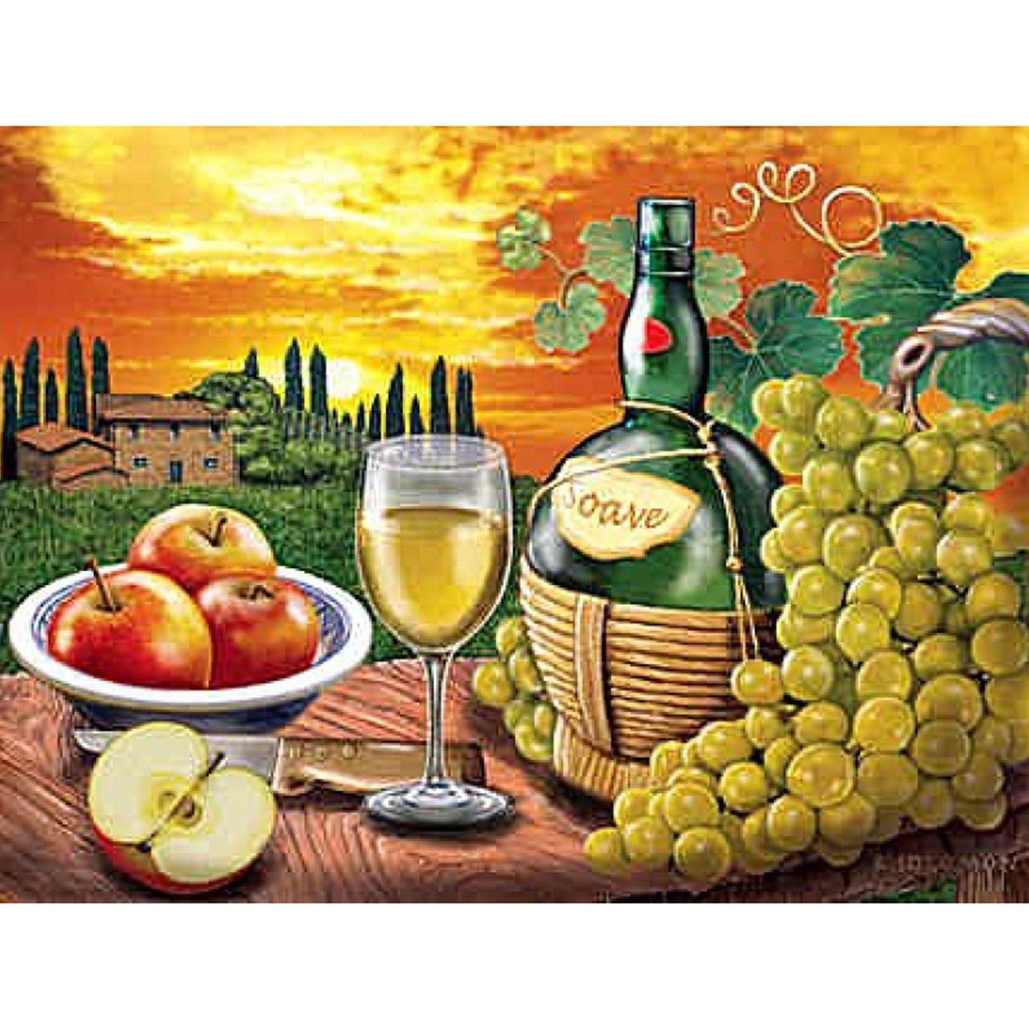 

Алмазная вышивка Алмазная мозаика "Вино Soave" 50х40см DM-226