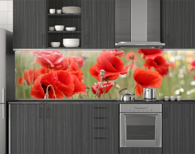 

Стеновая панель кухонная, Цветы 62x205см. (s_01_s_fl006_Q)