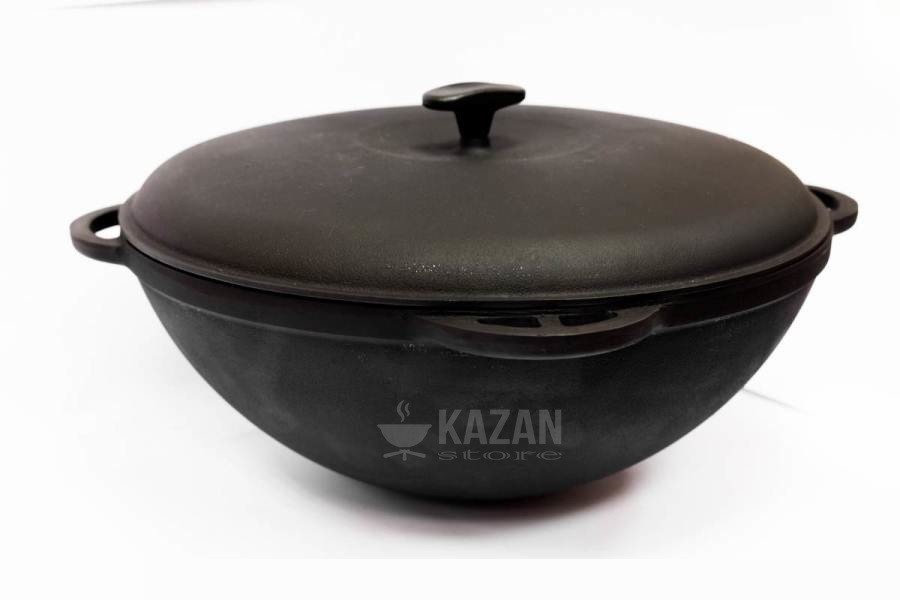 

Казан чугунный азиатский с крышкой СИТОН 17 л (Каз.17л,Кр450)