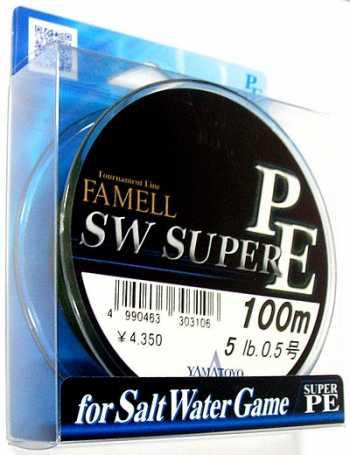 

Шнур Yamatoyo SW SUPER PE, BLUE-PE 150 m, 1.2 18 lbs, NEW (шт.) (100579)