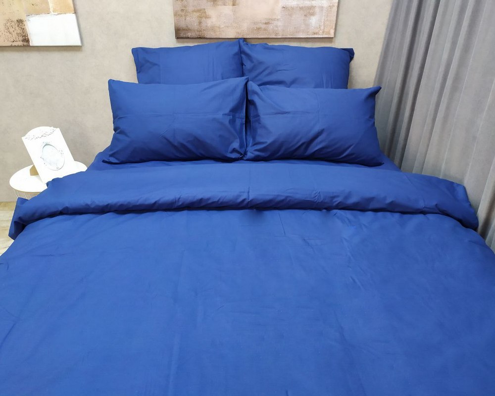

Постельное белье LARA бязь Blue d11070d двуспальное 4 наволочки в комплекте