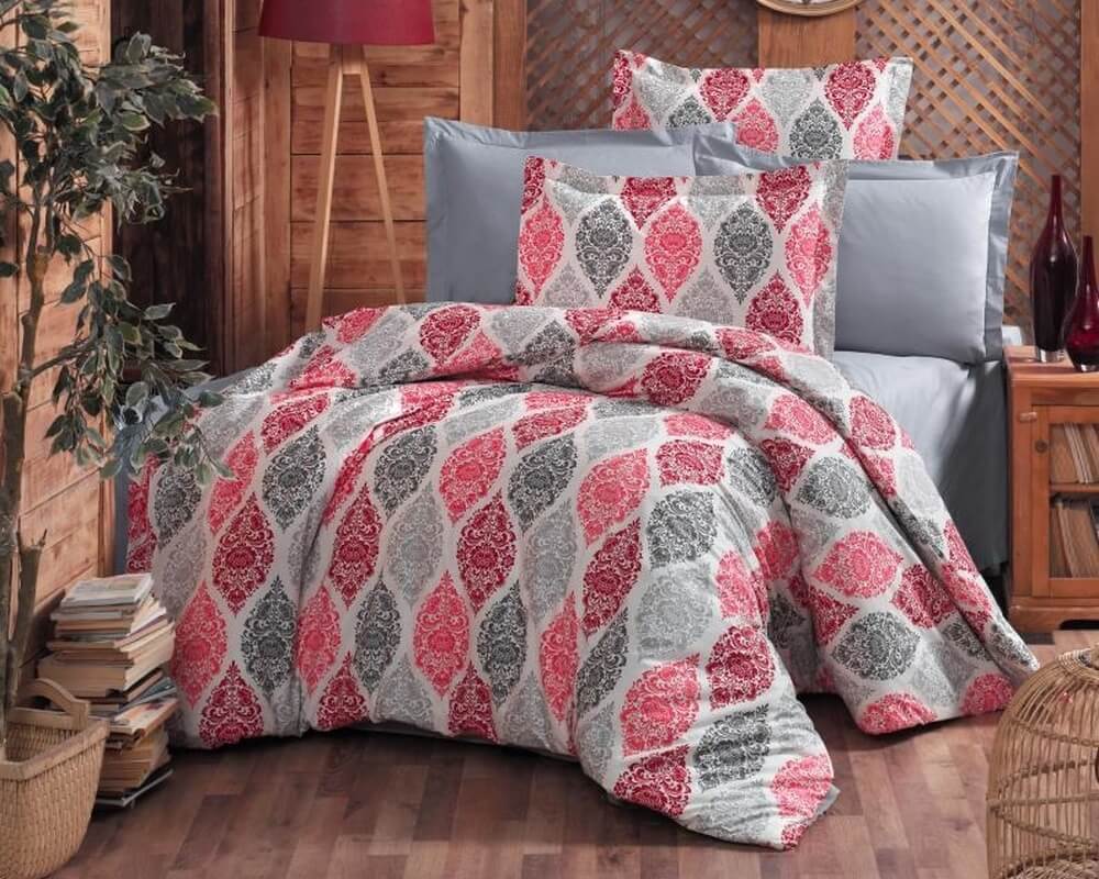 

Постельное белье Nevresim Dunyasi ранфорс Damask Gri евро