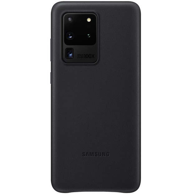 

Защитный кожаный чехол накладка Samsung Leather Back Cover Galaxy S20 Ultra 5G EF-VG988 black