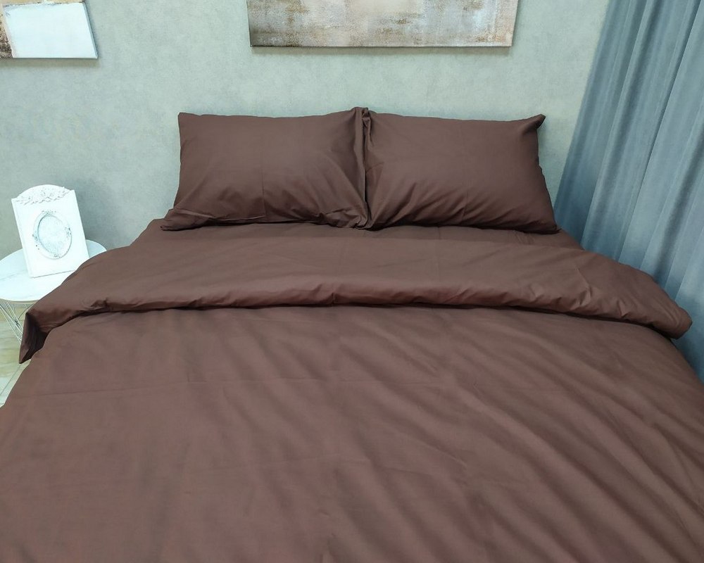 

Постельное белье LARA бязь Brown d11062s2 семейное Наволочки 50х70