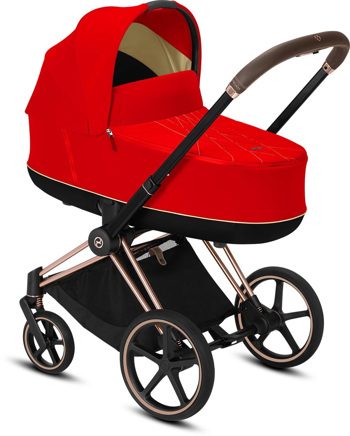 

Коляска для новорожденных Cybex Priam Autumn Gold шасси Rose Gold
