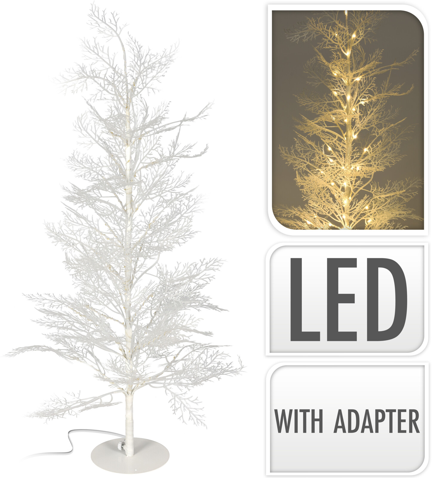 

Искусственная елка Christmas Decoration 90 см 57 белого цвета (AX5307820)