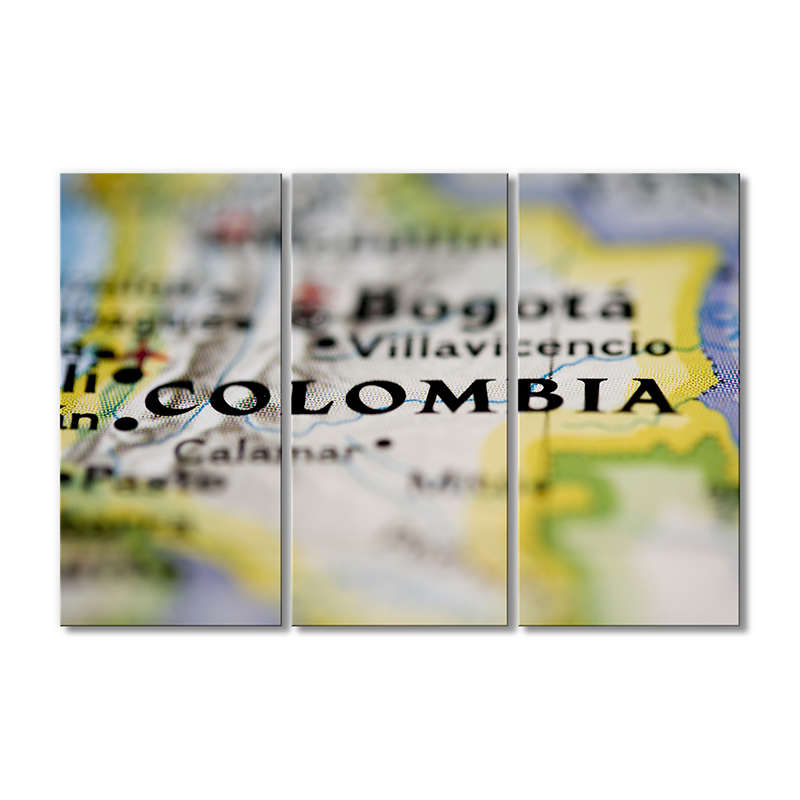 

Модульная картина Artel «Колумбия на карте» 3 модуля 120x180 см