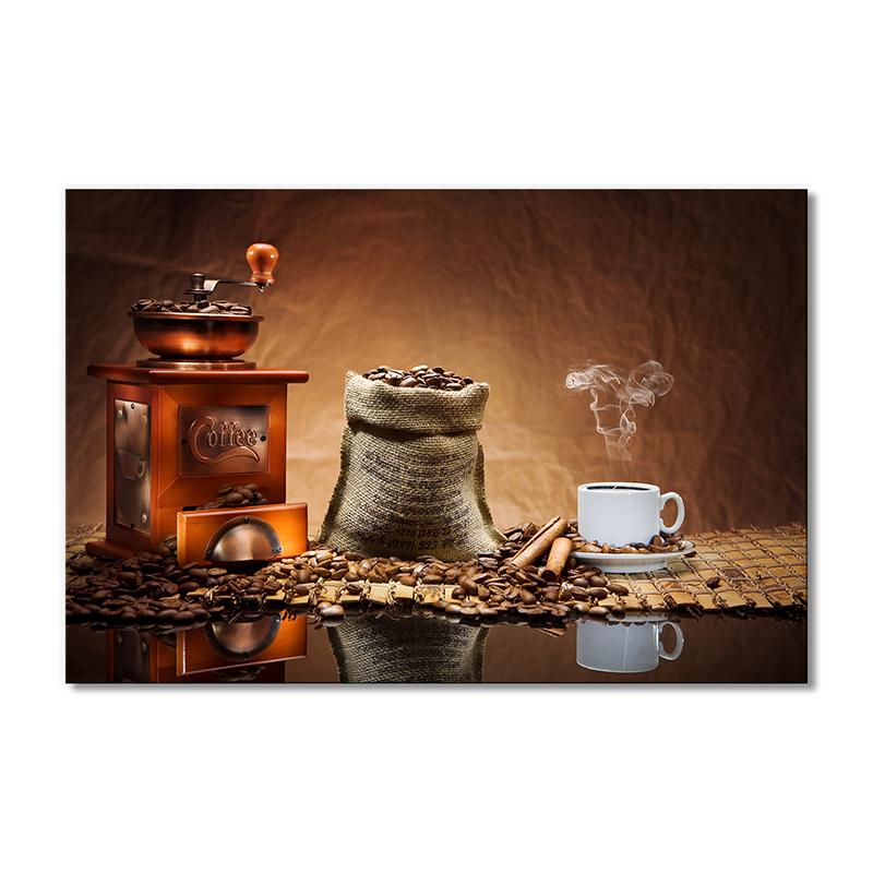 

Модульная картина Artel «Кофемолка мешок кофейных зерен чашка кофе» 1 модуль 70x105 см