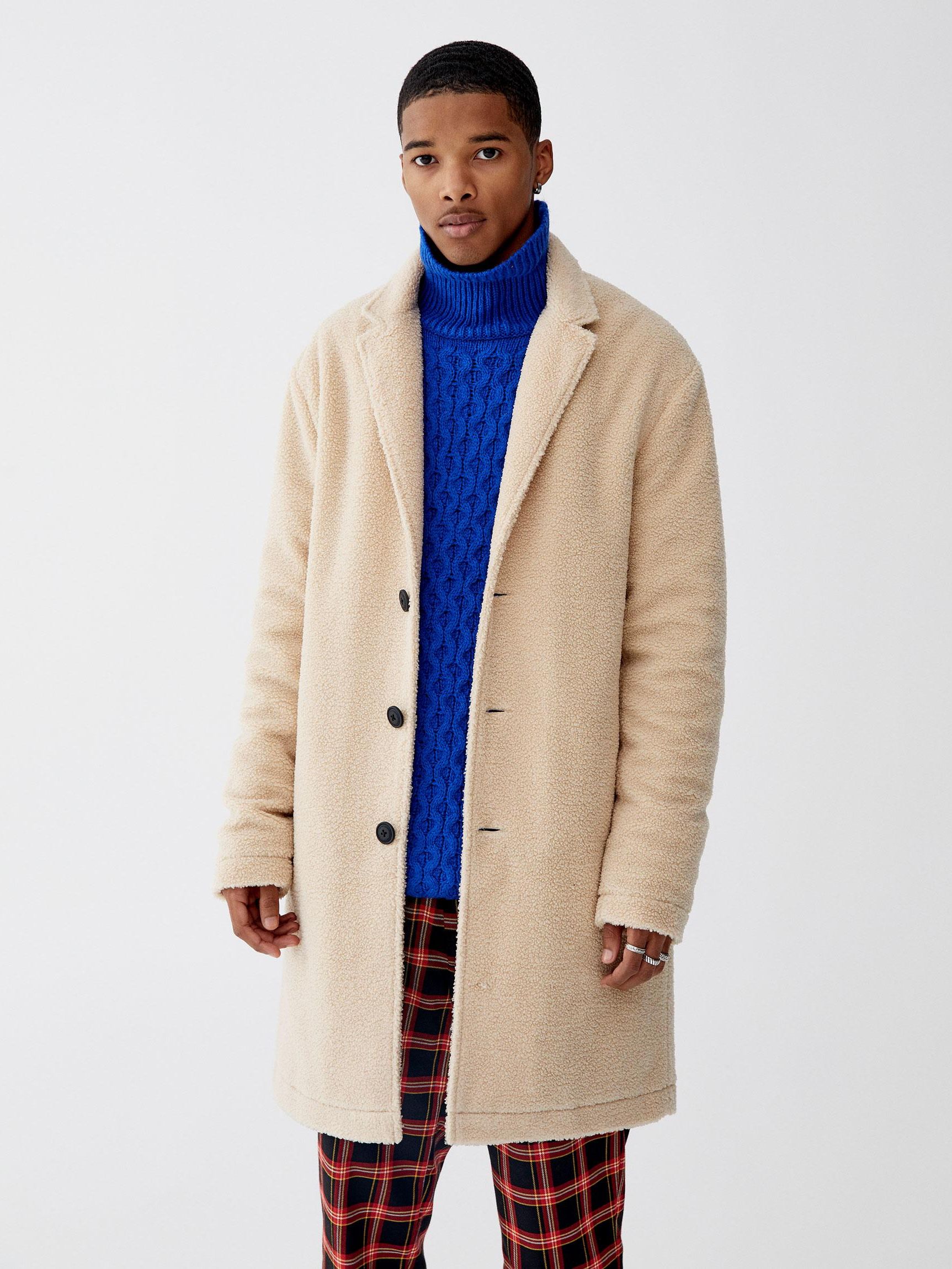

Пальто Pull & Bear XAZ279969KGDY XL Бежевое