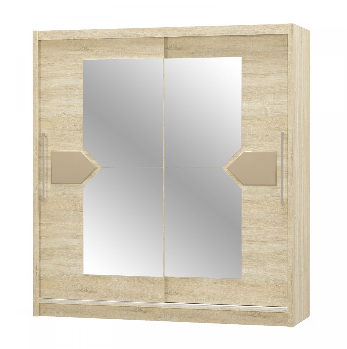 

Шкаф-купе в спальню Мебель-Сервис Аляска Дуб самоа/капучино глянец