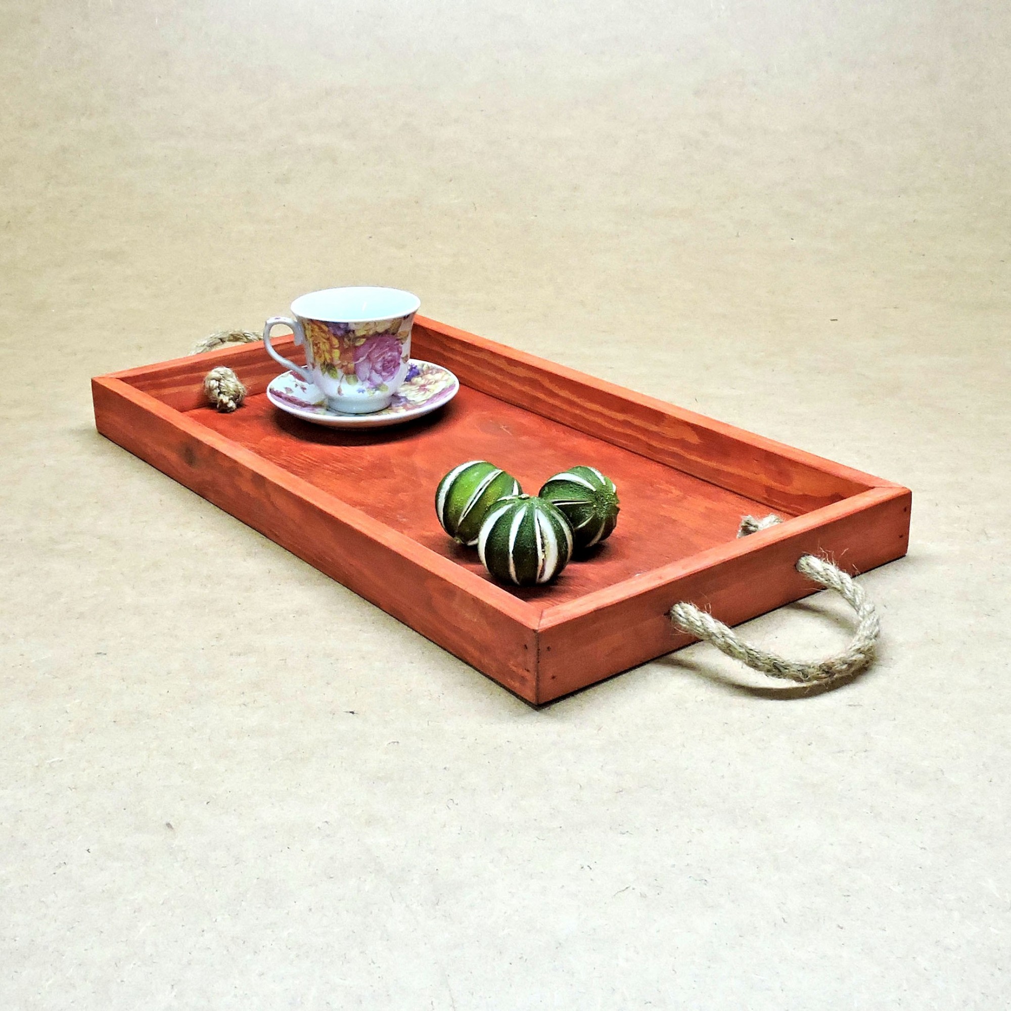 

Поднос с ручками из натурального дерева IZD Шарлеруа Экостиль 50х27х4,5 см Коралл ПДС-000410