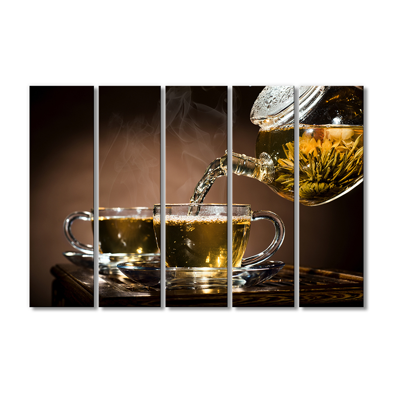 

Модульная картина Artel «Зеленый чай с цветком» 5 модулей 90x135 см