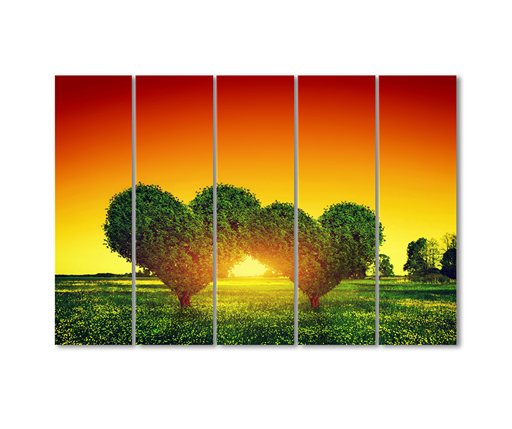 

Модульная картина Artel «Зеленые сердца, садовое искусство» 5 модулей 120x180 см