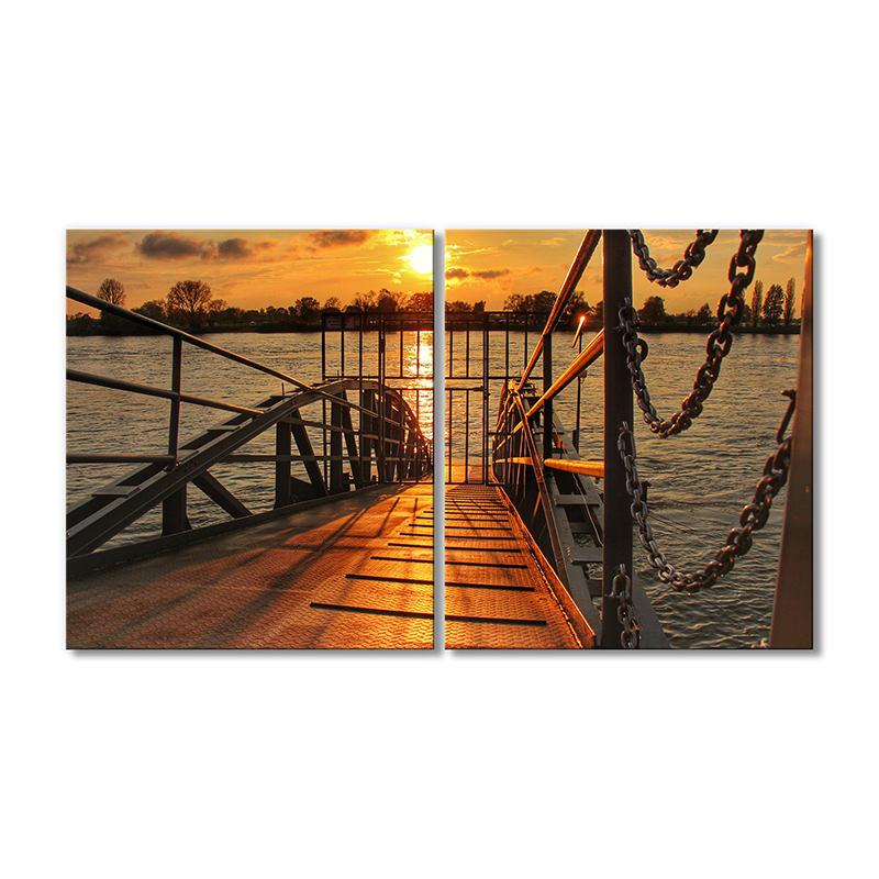 

Модульная картина Artel «Закат на речном причале» 2 модуля 90x135 см