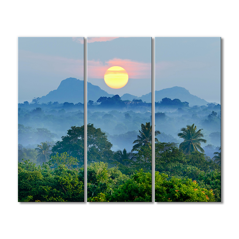 

Модульная картина Artel «Закат над тропическим лесом» 3 модуля 60x90 см