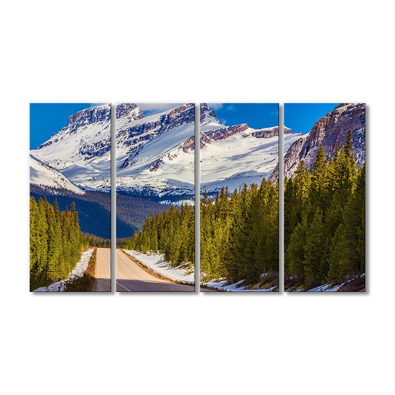 

Модульная картина Artel «Дорога и снежные горы» 4 модуля 90x135 см