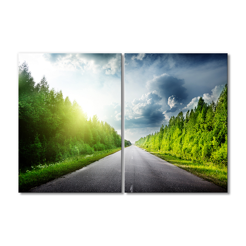 

Модульная картина Artel «Дорога небо облачное деревья» 2 модуля 50x75 см