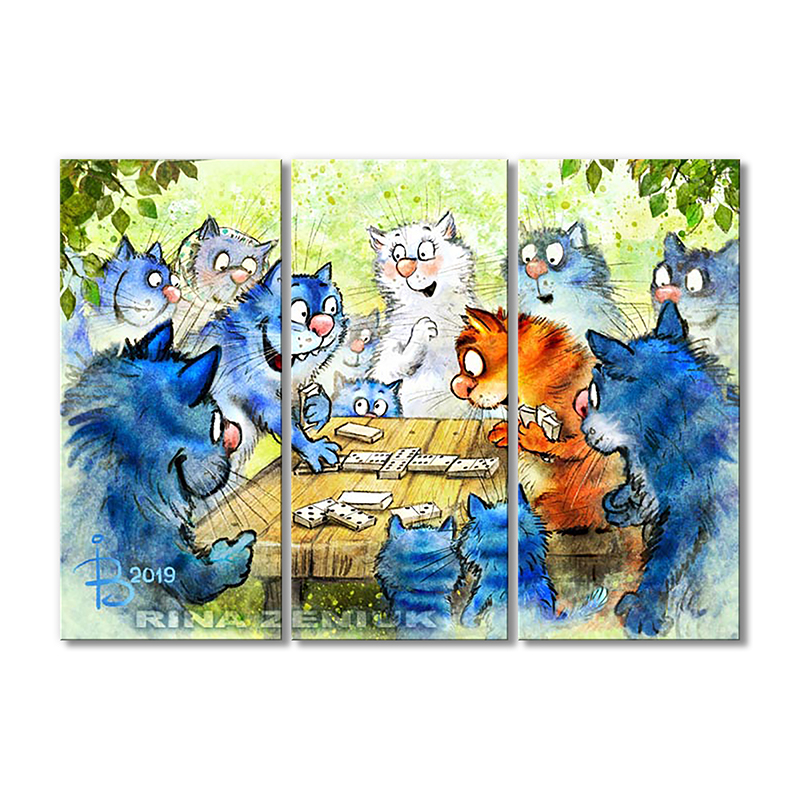 

Модульная картина Artel «Досуг игра в домино» 3 модуля 80x120 см