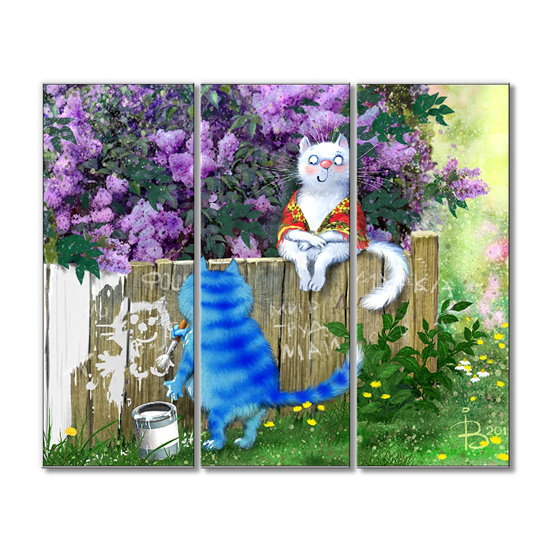

Модульная картина Artel «Мау мир труд» 3 модуля 80x120 см