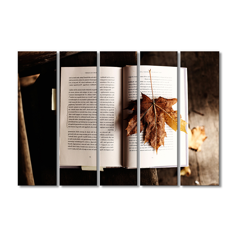 

Модульная картина Artel «Книга с осенним листом» 5 модулей 120x180 см