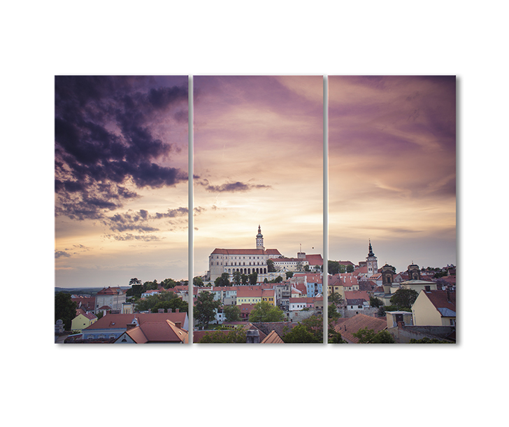 

Модульная картина Artel «Небо в закате крыши домов» 3 модуля 70x105 см
