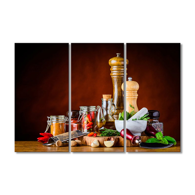 

Модульная картина Artel «Натюрморт вкуса, кухонный декор» 3 модуля 50x75 см