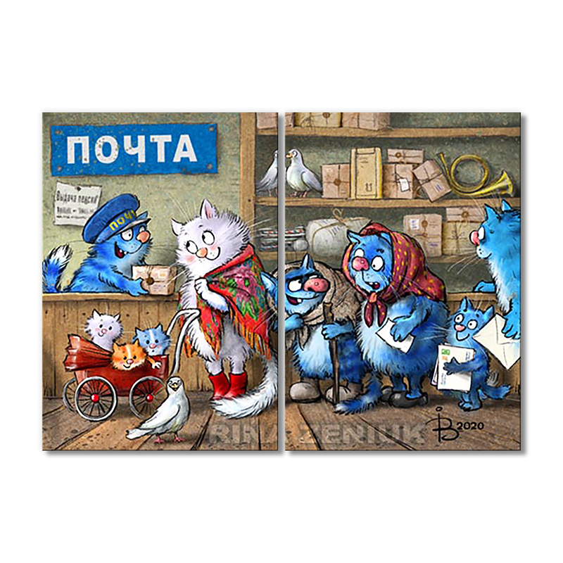 

Модульная картина Artel «На Почте» 2 модуля 120x180 см