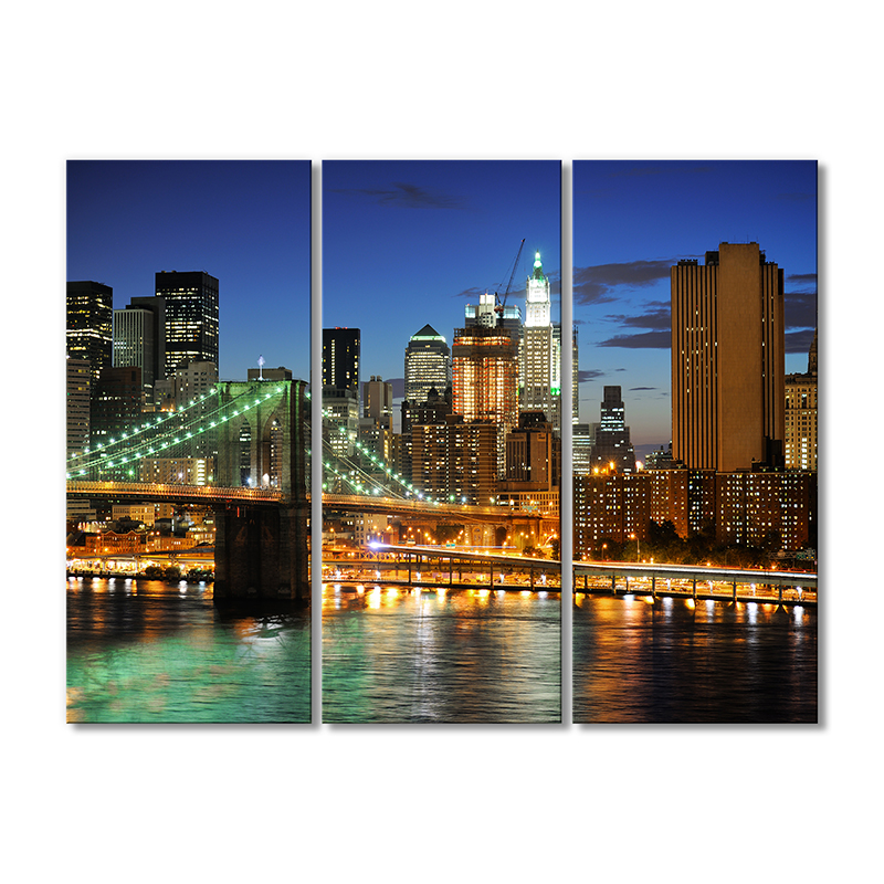 

Модульная картина Artel «Ночной Бруклинский мост» 3 модуля 120x180 см