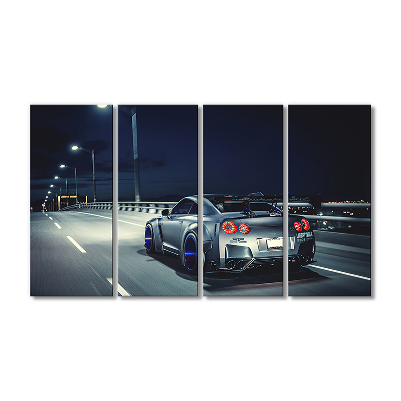 

Модульная картина Artel «Ниссан GT-R автомобиль» 4 модуля 120x180 см