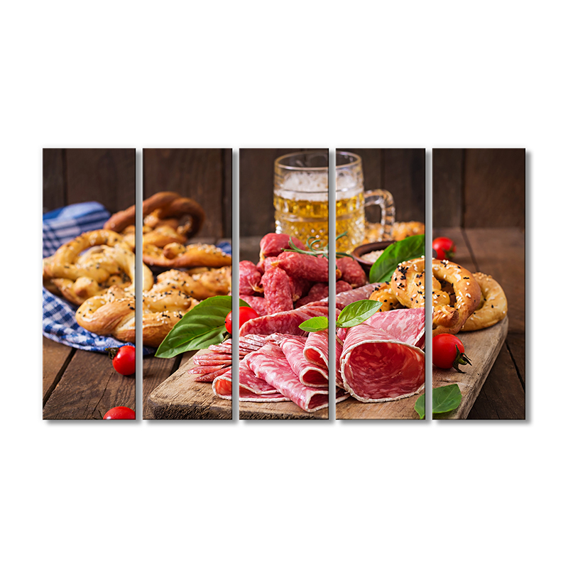 

Модульная картина Artel «Мясное ассорти на доске» 5 модулей 80x120 см
