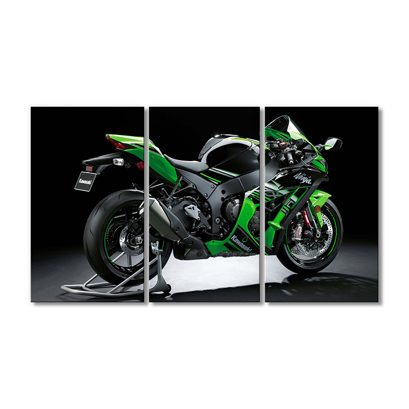 

Модульная картина Artel «Мотоцикл Кавасаки Ниндзя ZX-10R» 3 модуля 80x120 см