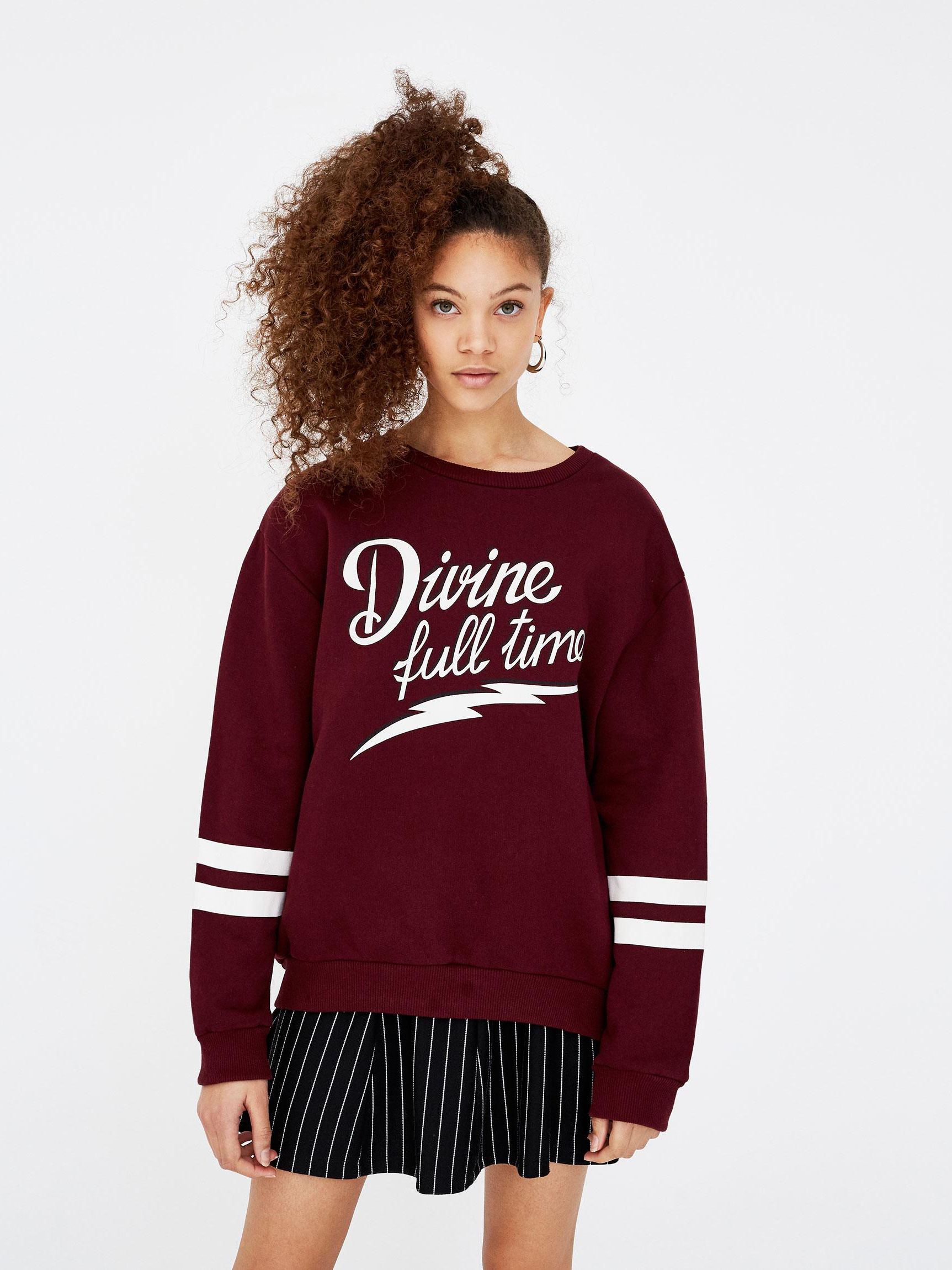 

Свитшот Pull & Bear XAZ216978WJOA M Баклажановый