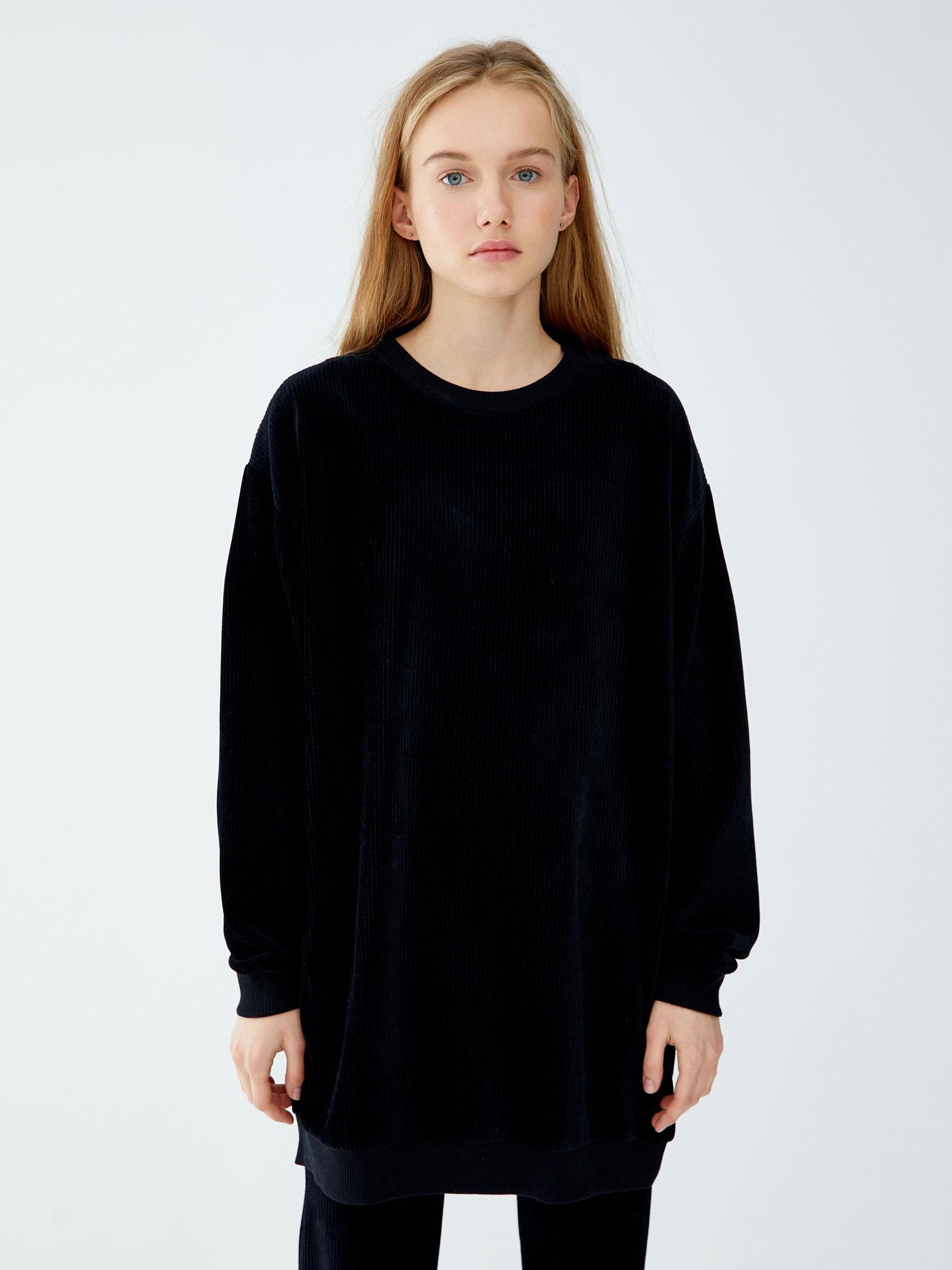 

Свитшот вельветовый Pull & Bear XAZ220286VQQG  Черный, Свитшот вельветовый Pull & Bear XAZ220286VQQG S Черный