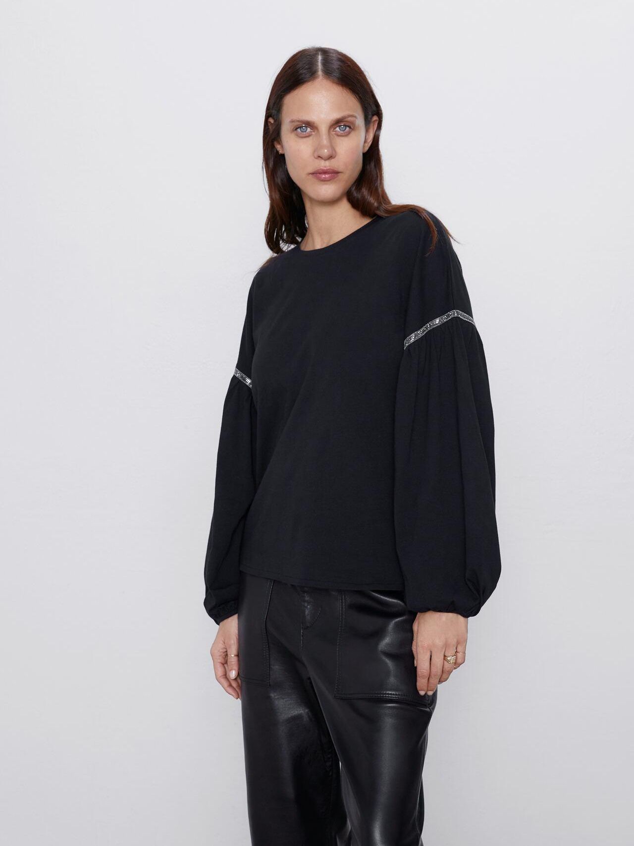 

Лонгслив Zara XAZ229249FBRC M Черный