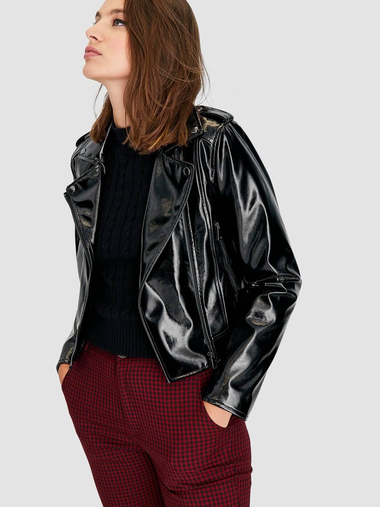 

Куртка из искусственной кожи Stradivarius XAZ231820BAML S Черная