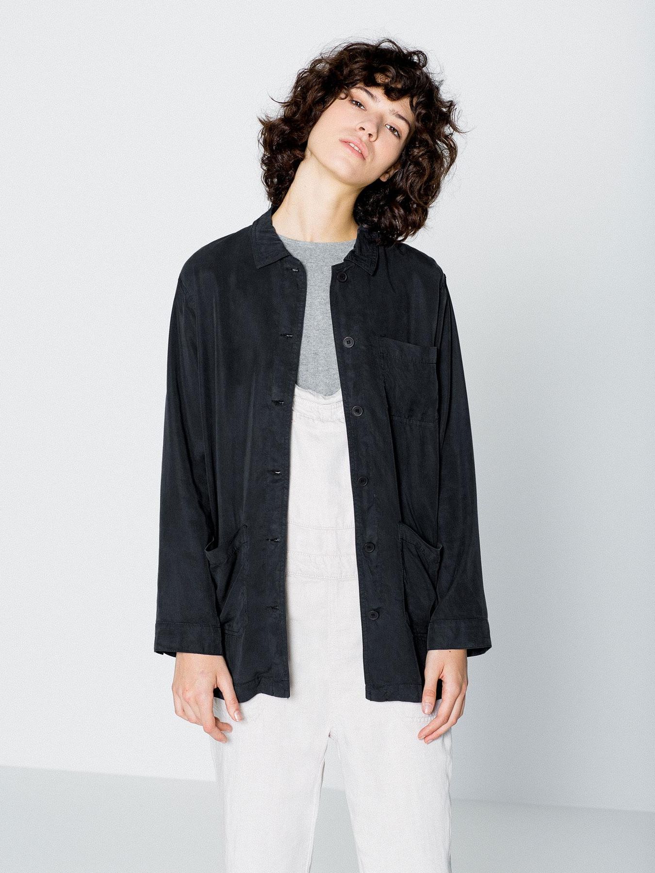 

Джинсовая куртка Pull & Bear XAZ235782MHOL S Темно-серая