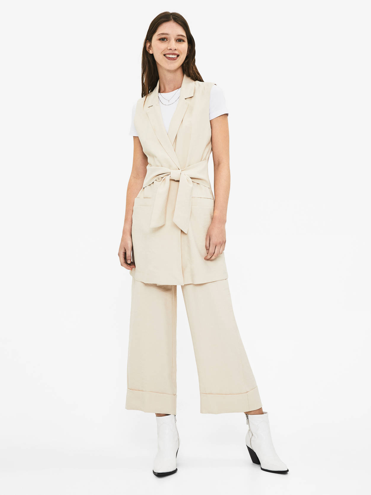 

Жилет Bershka XAZ238730GAYH XS Бежевый