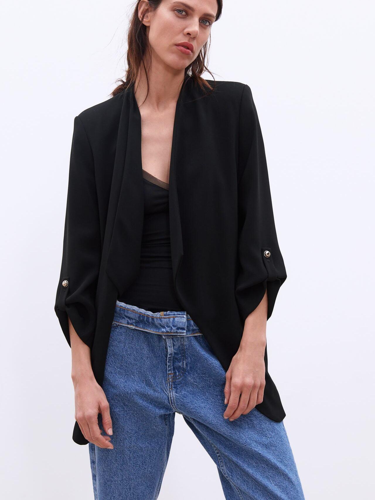 

Пиджак Zara XAZ239463SOSN XL Черный