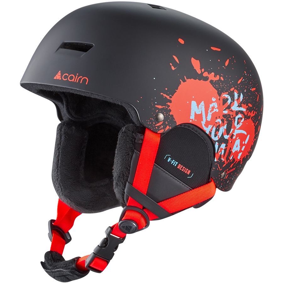 

Шлем подростковый горнолыжный Cairn Darwin Jr black-fire paint 55-56