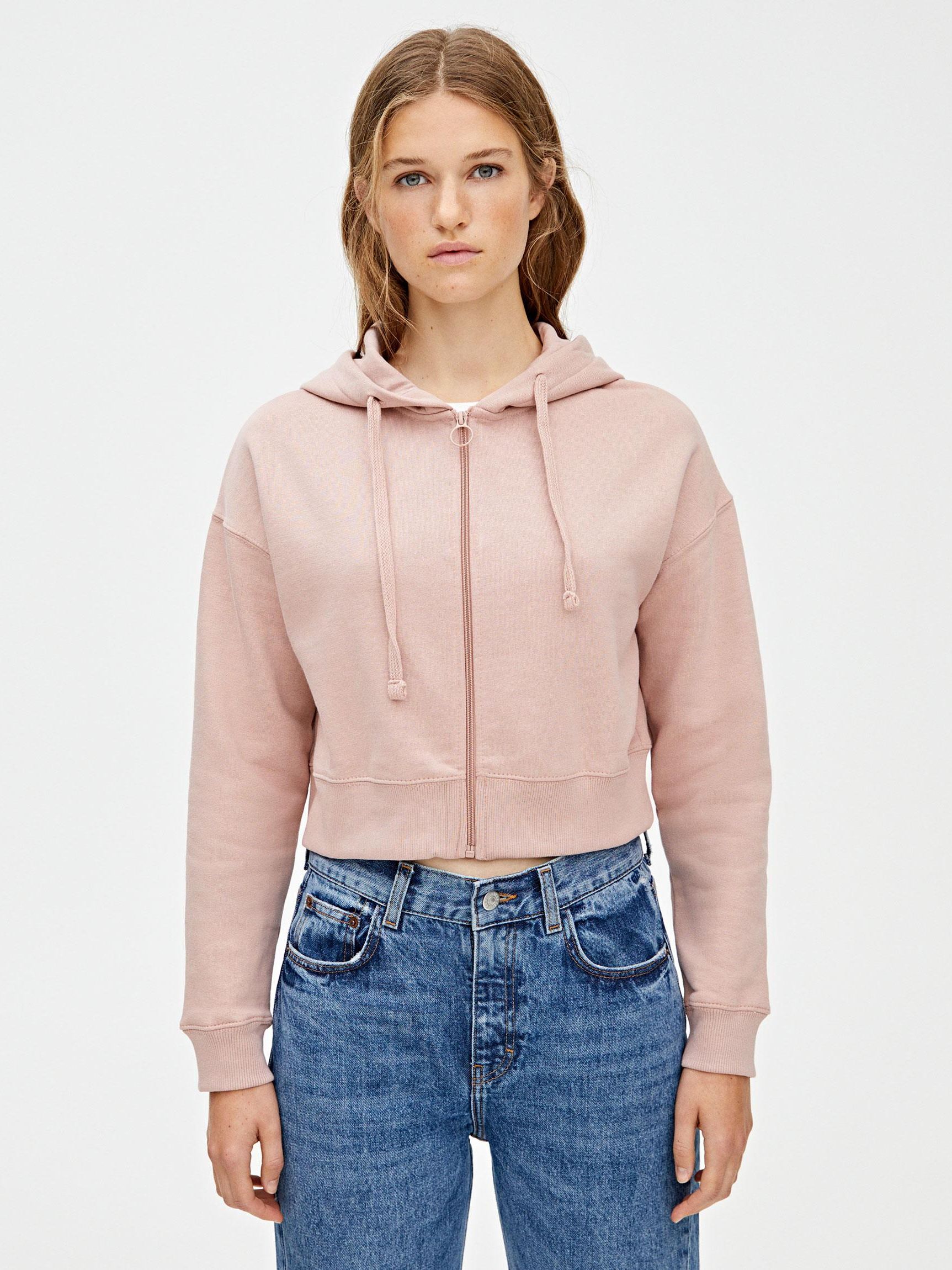 

Толстовка Pull & Bear XAZ259292DDZR M Бледно-розовая
