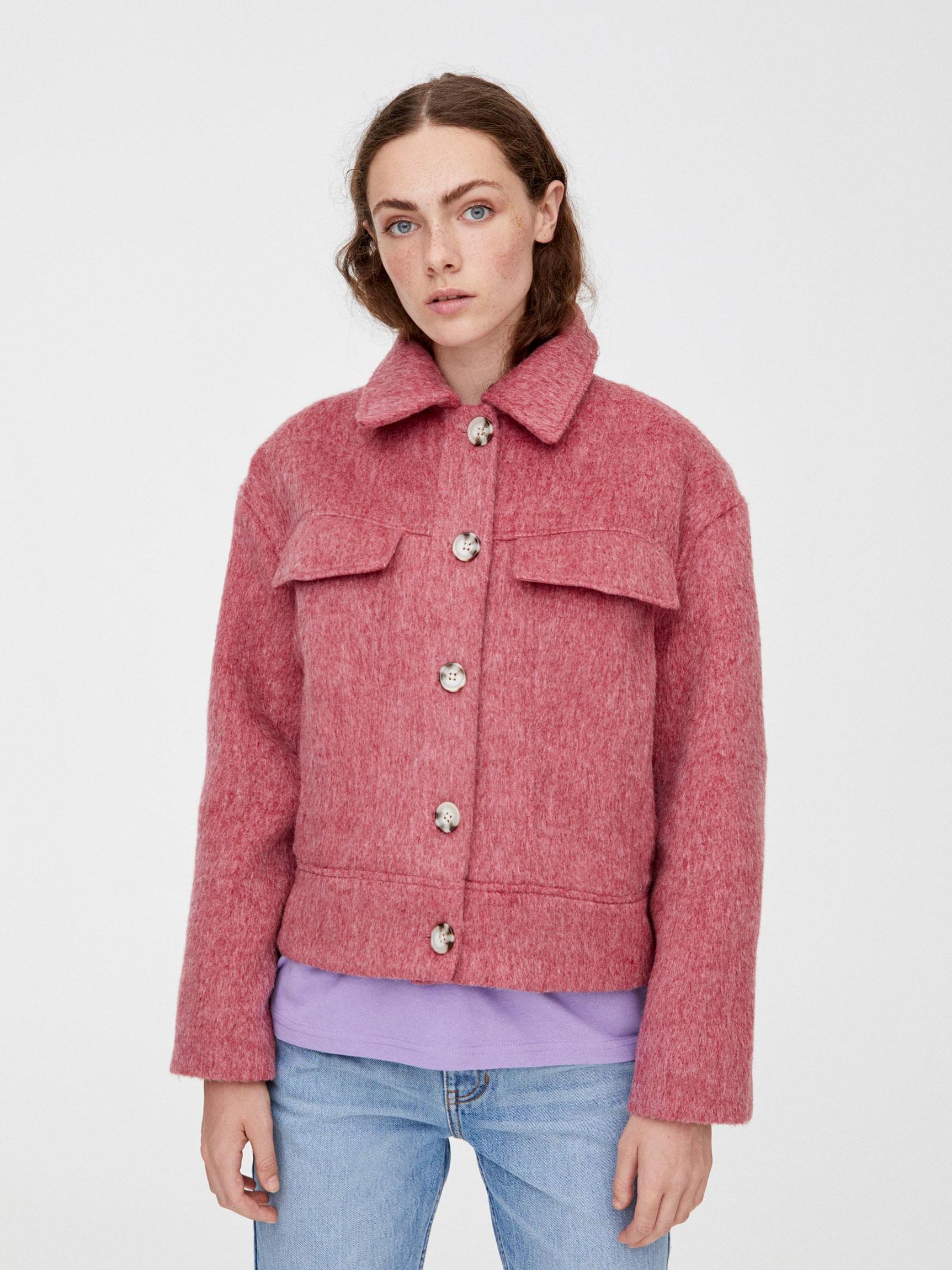 

Куртка Pull & Bear XAZ260344MGDY M Темно-розовая