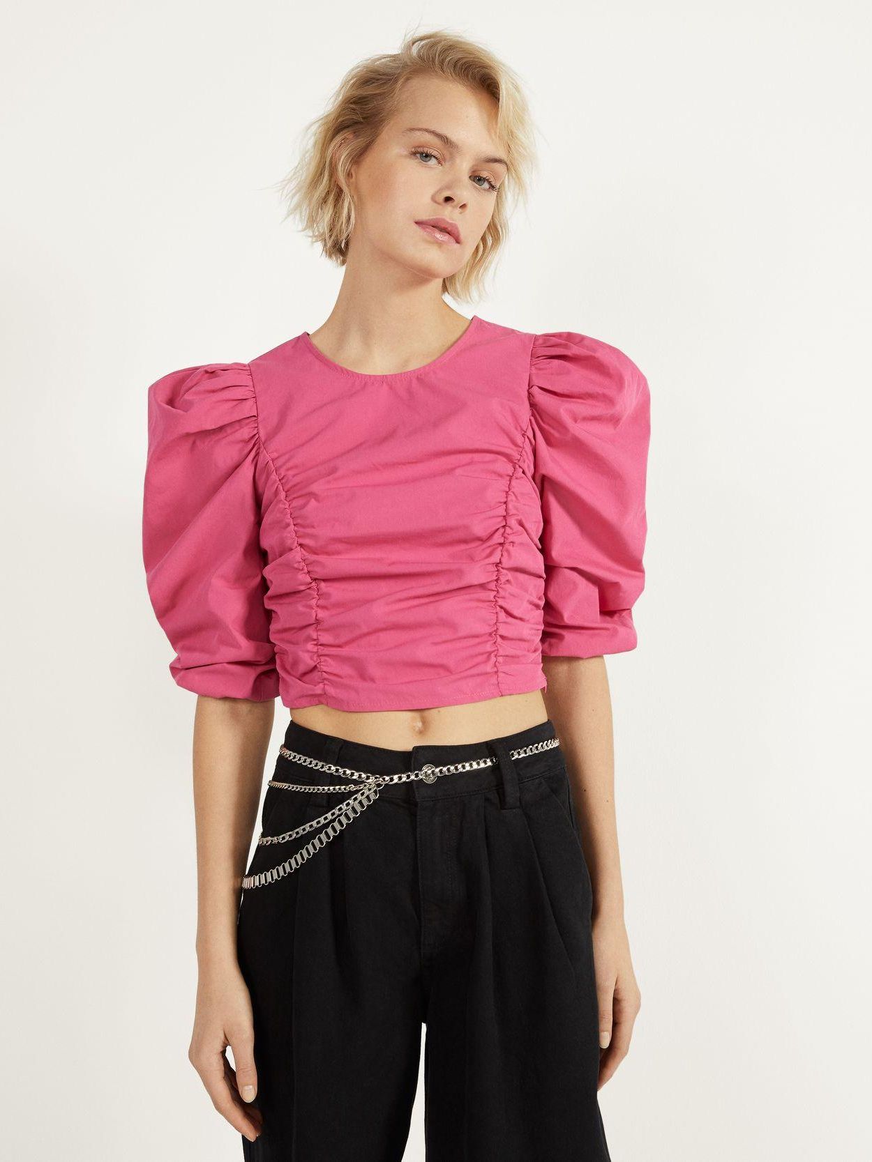 

Блузка Bershka XAZ262072ANVI XS Розовая