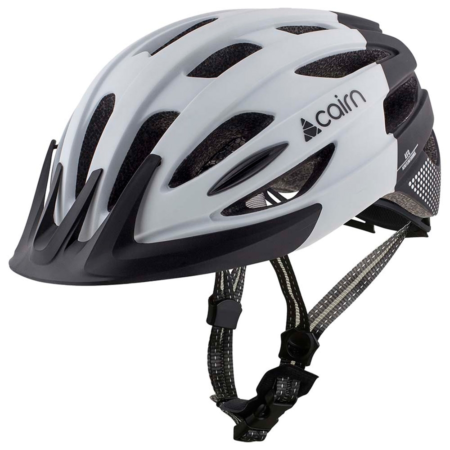 

Шлем велосипедный с маячком Cairn Fusion white-black 59-62