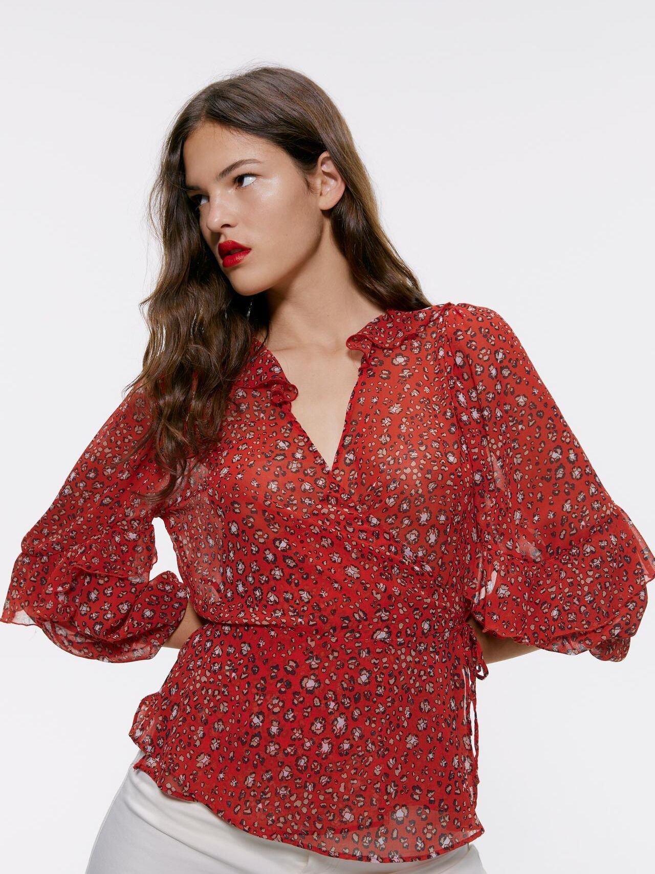 

Блузка Zara XAZ263871BYFW XS Красная