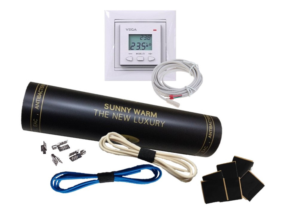 

Готовый комплект с програматором VEGA LTC 070 (10м2) SUNNY WARM ( Премиум)