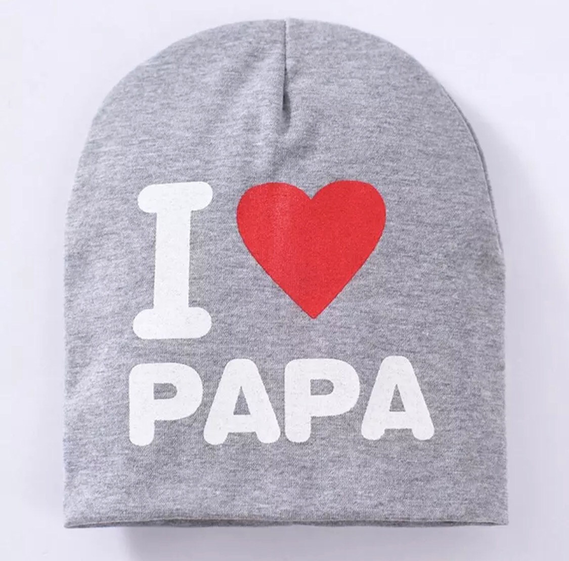 

Шапка I love papa 1-4 года (44-52 см) серая J00221